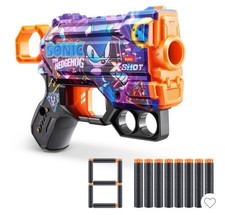 XShot Skins Super Speed Menance Sonic Toy Dart Blaster, 8 Darts Included