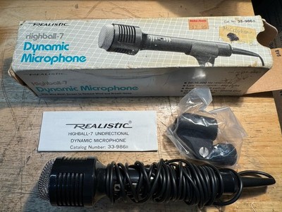 **NIB** Realistic Highball-7 Dynamic Microphone 33-986B (FJ)
