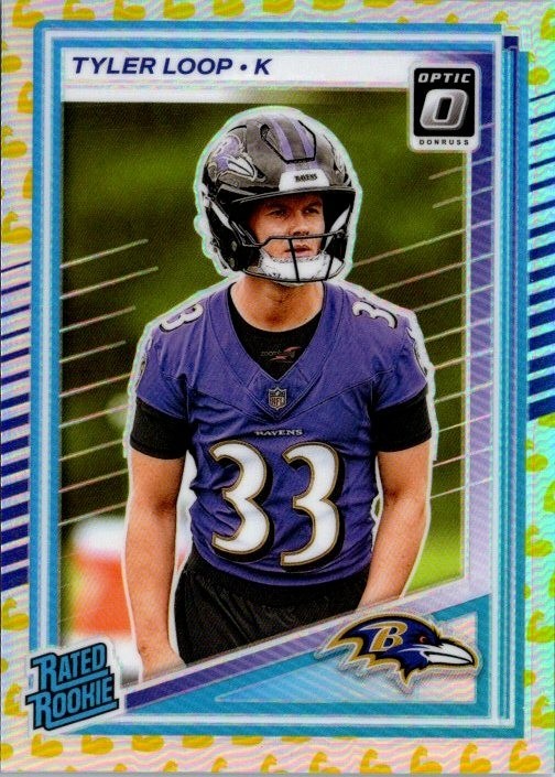 78382 2025 Donruss Optic Flex #227 Tyler Loop RAVENS RC 79/199