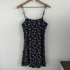 American Eagle Y2k 90s Floral Tie Back Dress Side Zip Medium