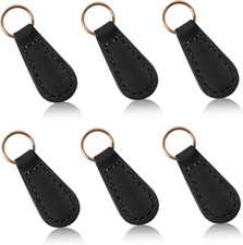 Zipper Pull Replacement PU Leather Zipper Tag Pull Repair 6 PCS