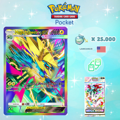 Pokemon TCG Pocket - Mega Manectric ex Rainbow Card (English)