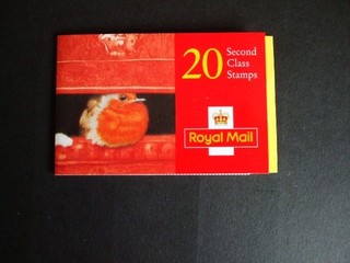 GB 1995 Christmas Folded Booklet LX10 20 x 2nd Class @ 19p. Mint Stamps Cylinder