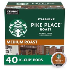 Starbucks Medium Roast K-Cup Coffee Pods Pike Place for Keurig Brewers 1 ...