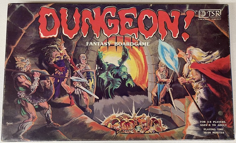 1980 DUNGEON! Fantasy Boardgame TSR 99.99% Complete W. Box Instructions and More