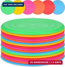 24 Pack 7 Inch Soft Silicone Flying Discs, Colorful Outdoor Game Flying Discs fo