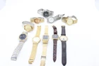 Fx10 Vintage Various Gents Quartz Seiko Wristwatches Inc Chronograph Parts Only