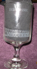 Vintage 1981 Dupont Neoprene 50th Anniversary Goblet