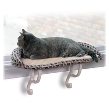 Bolster Kitty Sill Cat Window Perch Bed for Large Cats, Orthopedic Window Ham...