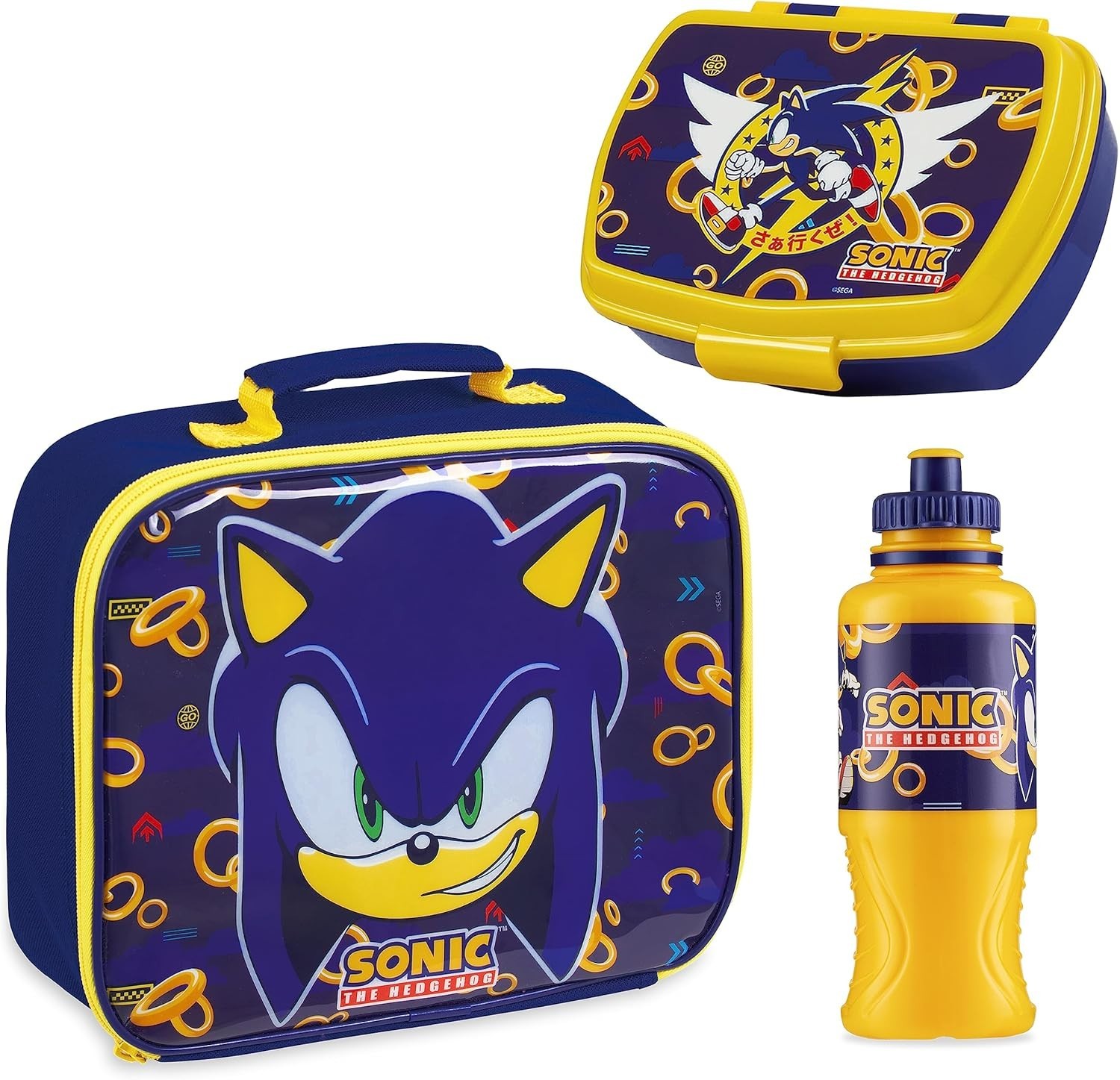 3 Piece Set Insulated Lunch Bag Snack Box 430ml Water Bottle