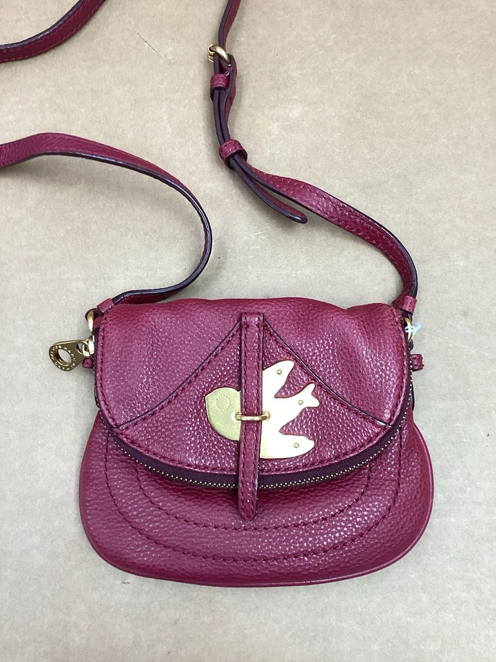 Marc Jacob Petal Metal Bird Crossbody Purse (value $329) Burgundy Gold - Image 4 of 4
