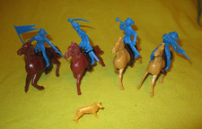 Vintage Tim-Mee Toys U.S. Cavalry With Horses, Saddles,  Dog