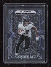 2022 Panini Obsidian #6 J.K. Dobbins Electric Etch Purple #'d /199