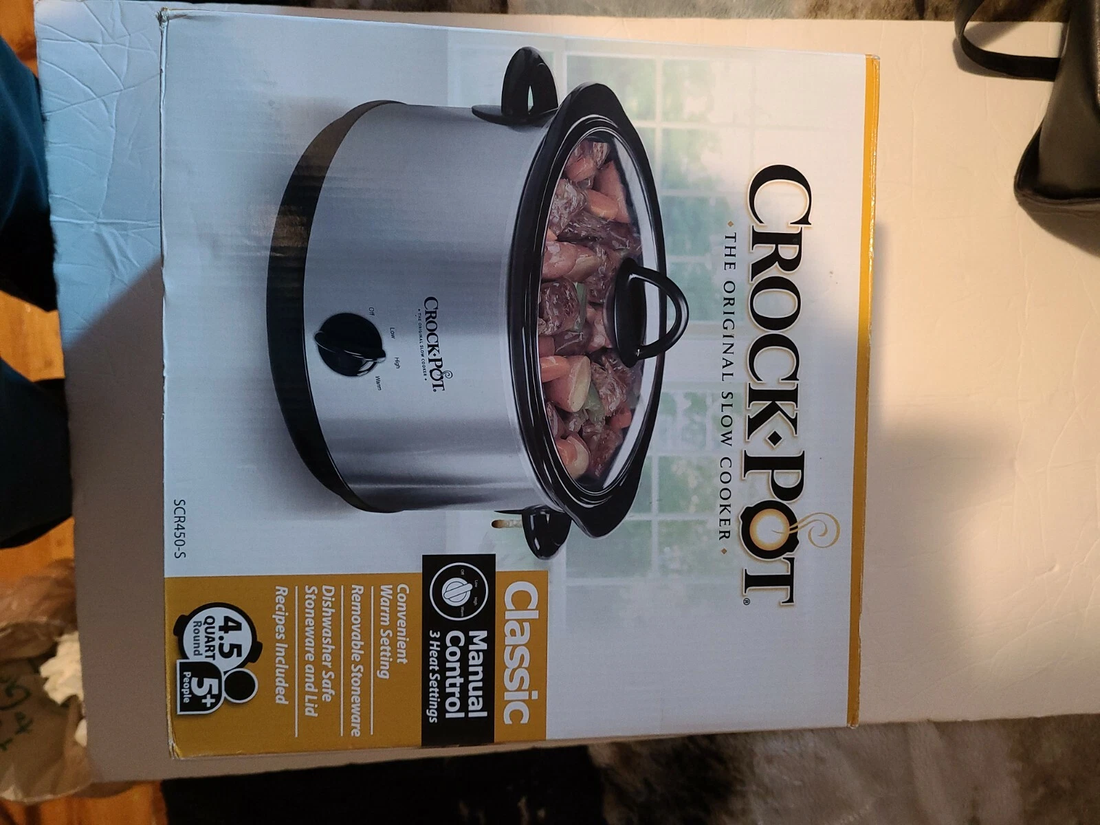 New! Crock-Pot * The Original Slow Cooker * Classic 4.5Qt Model SCR450-S