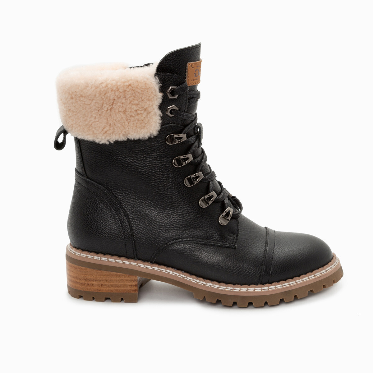 Ugg Lyric Ankle Zip Boots Brand New in Beige Tan and Black Colors Wool Lining — image 3