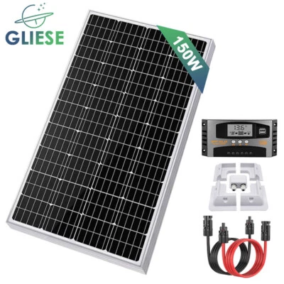 GLIESE 150W Wohnmobil Set Solaranlage Komplettpaket Solarmodul Mit Montage Halterung RV