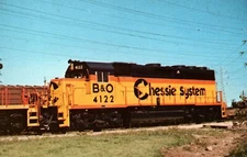Locomotive Postcard EMD Electro Motive McCook IL B&O Chessie 1972 Chrome