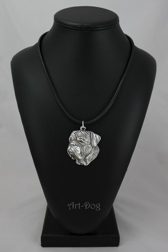Bordeaux Dog, Dogue De Bordeaux II - Necklace With Dog, Silver Plated Pendant - Picture 2 of 7