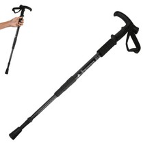 Trekking Walking Stick Adjustable Aluminum Travel Hiking Straight Climbing Stick