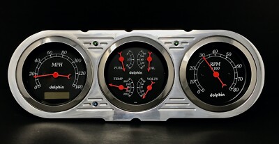 1963 1964 1965 CHEVY NOVA 3 GAUGE CLUSTER BLACK PROGRAMMBALE