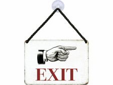 Kulth&auml;nger Blechschild Exit KH137