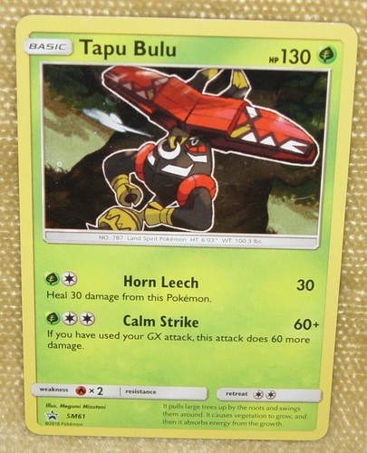 TAPU BULU SM61 BLACK STAR PROMO 2018 HOLO POKEMON TCG CARD HTF FREE UK P&P - Picture 2 of 5
