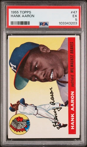 1955 Topps Hank Aaron # 47 PSA 5