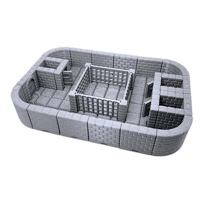 Locking Dungeon Tiles - Prison Pit, Terrain Scenery 28mm Miniatures 3D Printed
