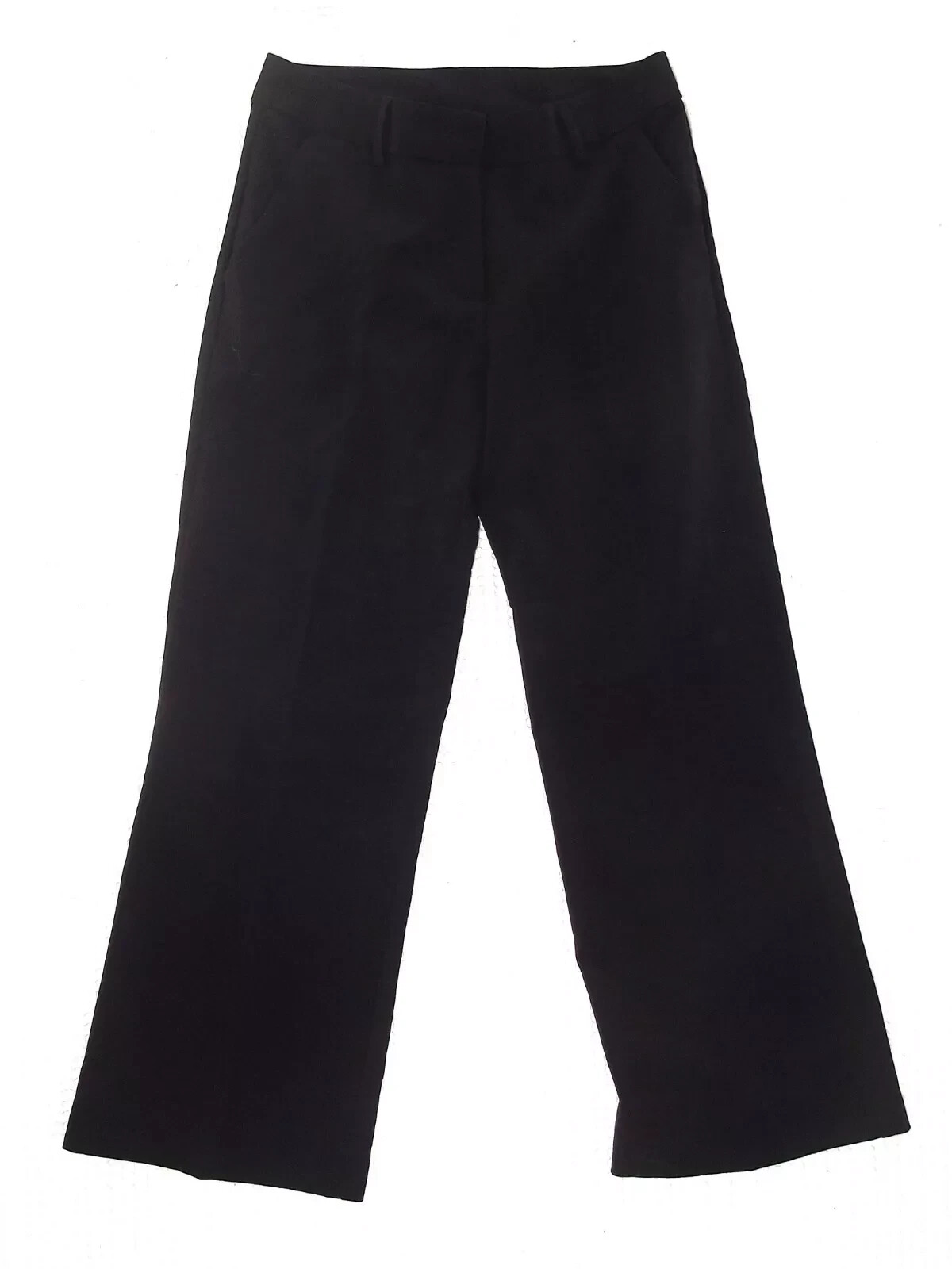 Pantalone Da Donna Taglia S Small 40 W26 Gamba Dritta Nero Classico Business