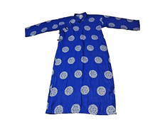 Vietnamese  o D i Boys Size 10 Blue White Long Tunic Traditional Lunar New Year