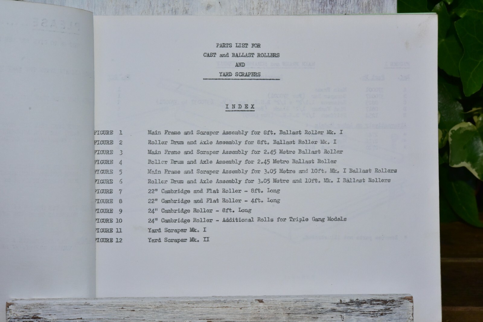 TWOSE PARTS LIST FOR CAST & BALLAST ROLLERS & YARD SCRAPERS eBay