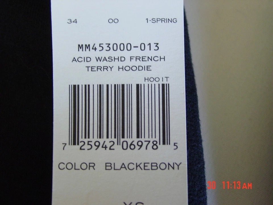 NUEVO CON ETIQUETAS NUEVO SIN ETIQUETAS Sudadera con Capucha Junior para Mujer Negra Lavada con Ácido Foto 2 de 4