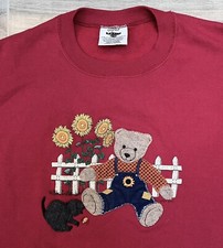 Vintage Cats Bear Halloween Gopher Sport Sweatshirt Adult Large Made in USA