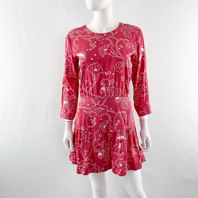 Current Elliott TENNANT Red Floral Western Cowgirl Mini Dress Womens 1 US S