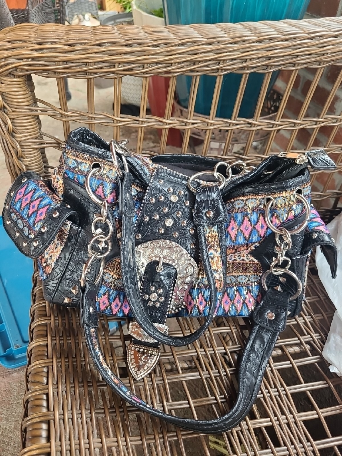 Rhinestone Belt Purse - image 1