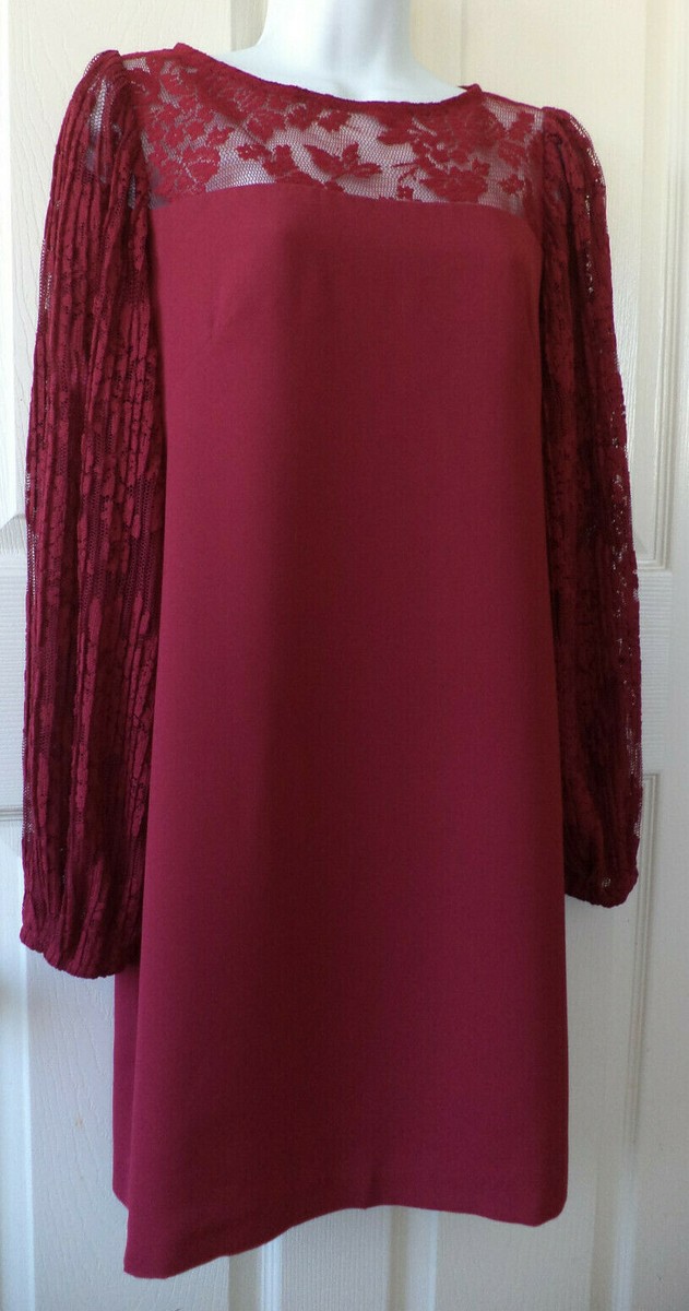 White House Black Market Red Maroon Lace Long Sleeve Party Dress Women Size 2 | eBay White House Black Market Red Maroon Lace Long Sleeve Party Dress Women Size 2 | eBay