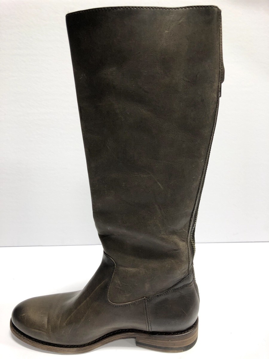 Frye Jayden Buckle Back Zip Womens Boots Slate Size M