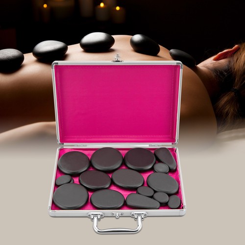 Hot Stone Back Massage Set Black Volcanic Rock Hot Stone Spa Set (18