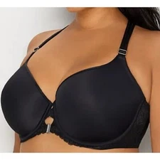 CURVY COUTURE Tulip Front Close T Shirt Bra 38DD