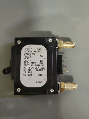 Airpax Circuit Breaker Black - LELK1-1REC4-30326-80 80A New