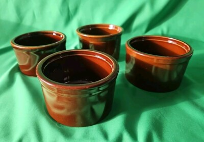 4x Pearsons of Chesterfield Steingut Töpfe ohne Deckel ideal für einen braunen