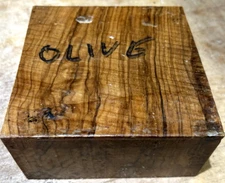 BEAUTIFUL EXOTIC OLIVE BOWL BLANK LATHE LUMBER WOOD TURNING 6" X 6" X 3"