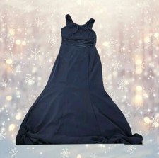 David's Bridal Robe Formelle Pleine Longueur Bleue Marine Femme Taille 4