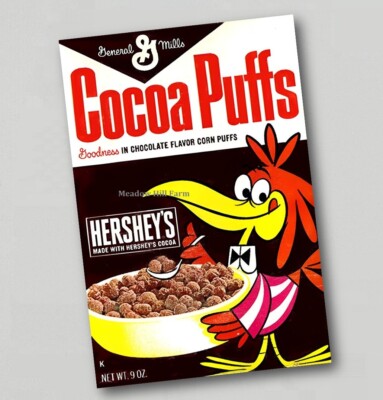Kühlschrankmagnet Hersheys Kakaobuffs Retro Vintage Müsli Frühstück