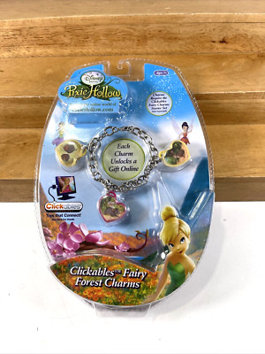 2008 Disney Fairies Pixie Hollow Clickables Fairy Forest Charms Bracelet Toy