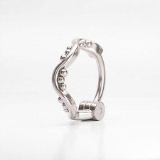 14K White Gold Nose Ring with Clicker Closure,Helix, Cartilage  Tragus Jewelry