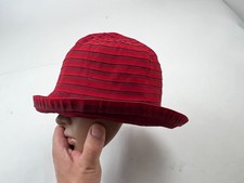Red Hat Cap Bucket Womens Casual Adult Stripes Striped Women