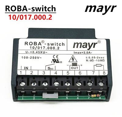 Mayr ROBA -switch 10/017.000.2 100-250V~ 2.0A field excitation brake rectifier
