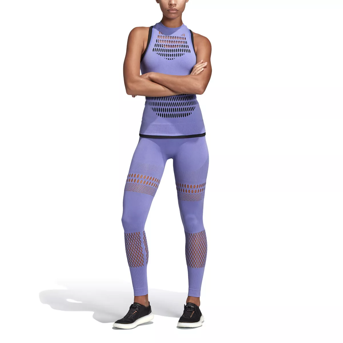 adidas Women s Stella McCartney Warp Knit Tank Top Vest Tights
