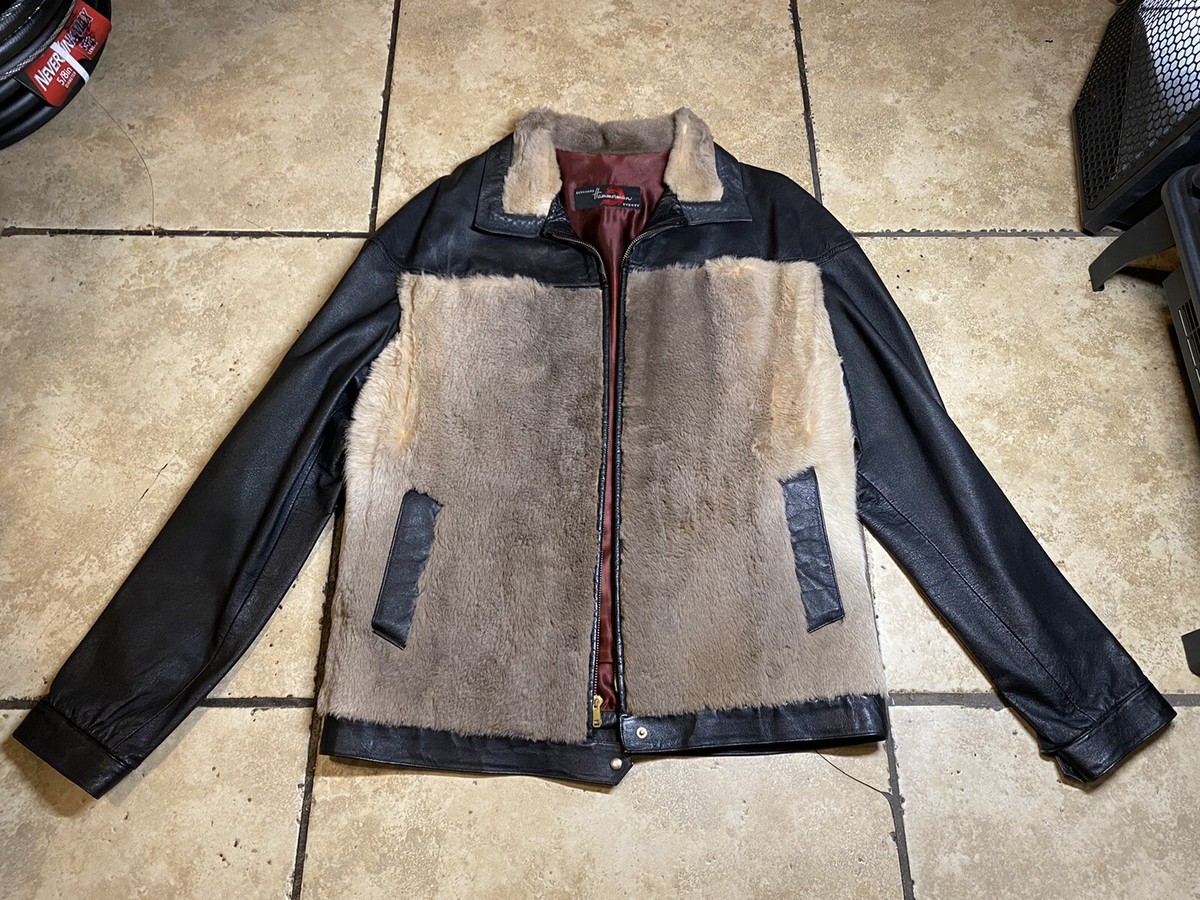 BERNHARD HAMMERMAN Vintage Womens Kangaroo Fur Leather Jacket